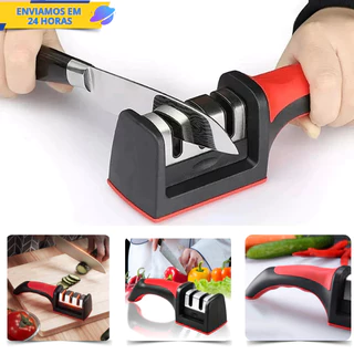 Afiador De Faca Amolador De Fases 3 Profissional 21,5CM em Oferta na Shopee