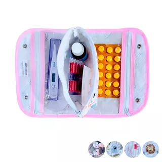 Farmacinha Necessaire Porta Remédios Portátil Para Bebê Menino Menina Acessórios Para Creche 02 Pcs