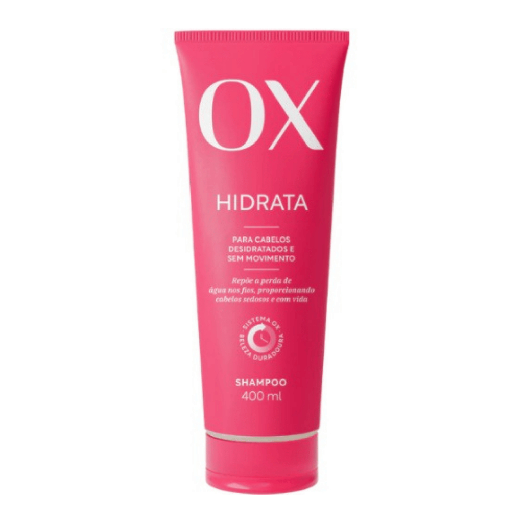 Shampoo OX Hidrata 400ml Linha Rosa Pink Cabelos Desidratados e Sem ...