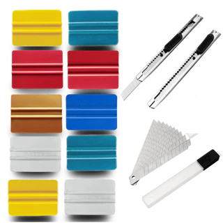 Kit Ferramenta Envelopamento Insulfilm 22pcs Espátulas Papel de Parede Carro Geladeira FIlm em Oferta na Shopee