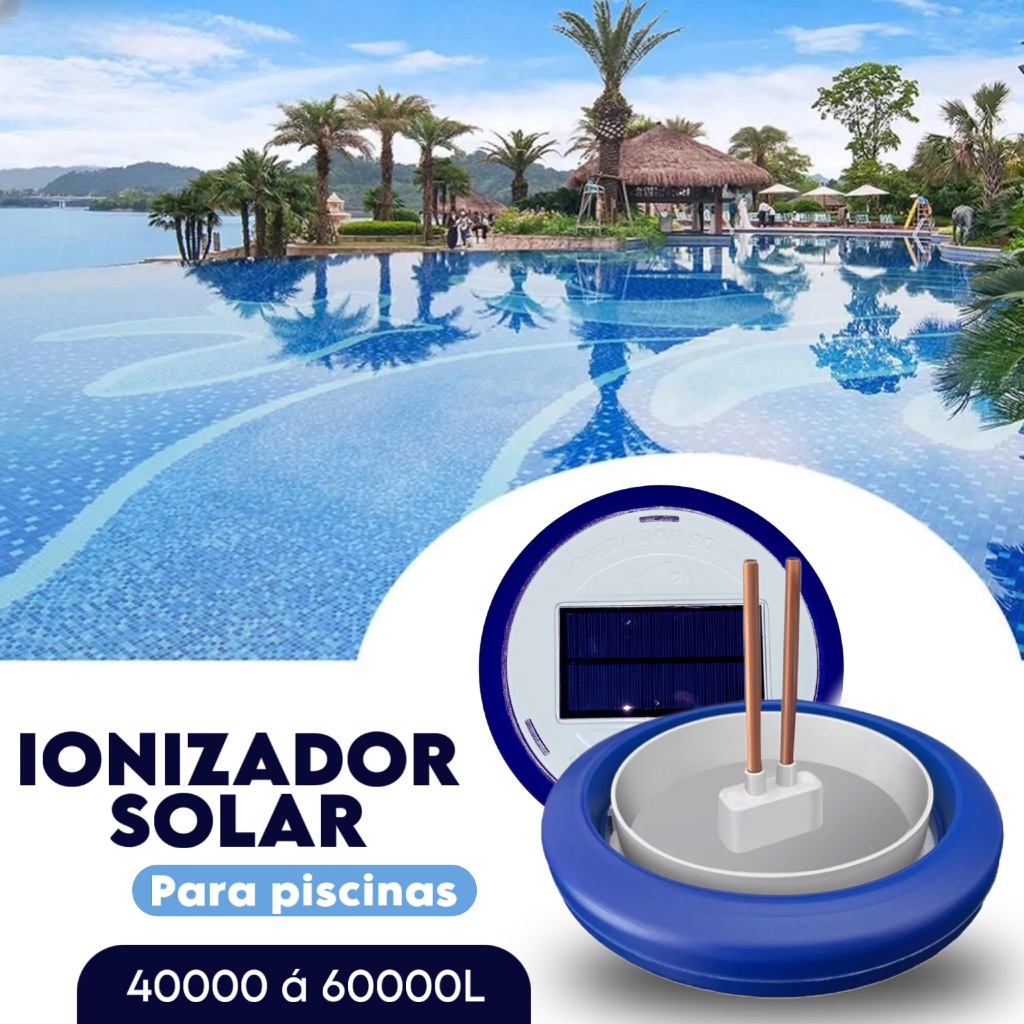Ionizador Solar Para Piscina Até 50m³ 40.000L A 60.000L | Shopee Brasil