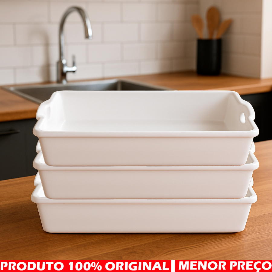 Kit 3 Bandejas Organizadora Caixa Para Frios Bandeja Para Ca