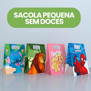 10 / 15 / 20 / 25 Sacolas Surpresa Pequena Personalizada Lembrancinha Festa Diversos Temas