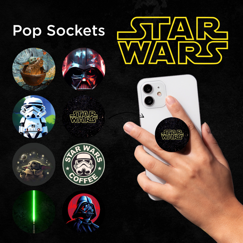 Pop Socket Personalizado Star Wars / Yoda / Darth Vader | Shopee Brasil