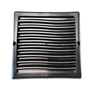 Grelha de Ventilação Quadrada 15 X 15 Preta