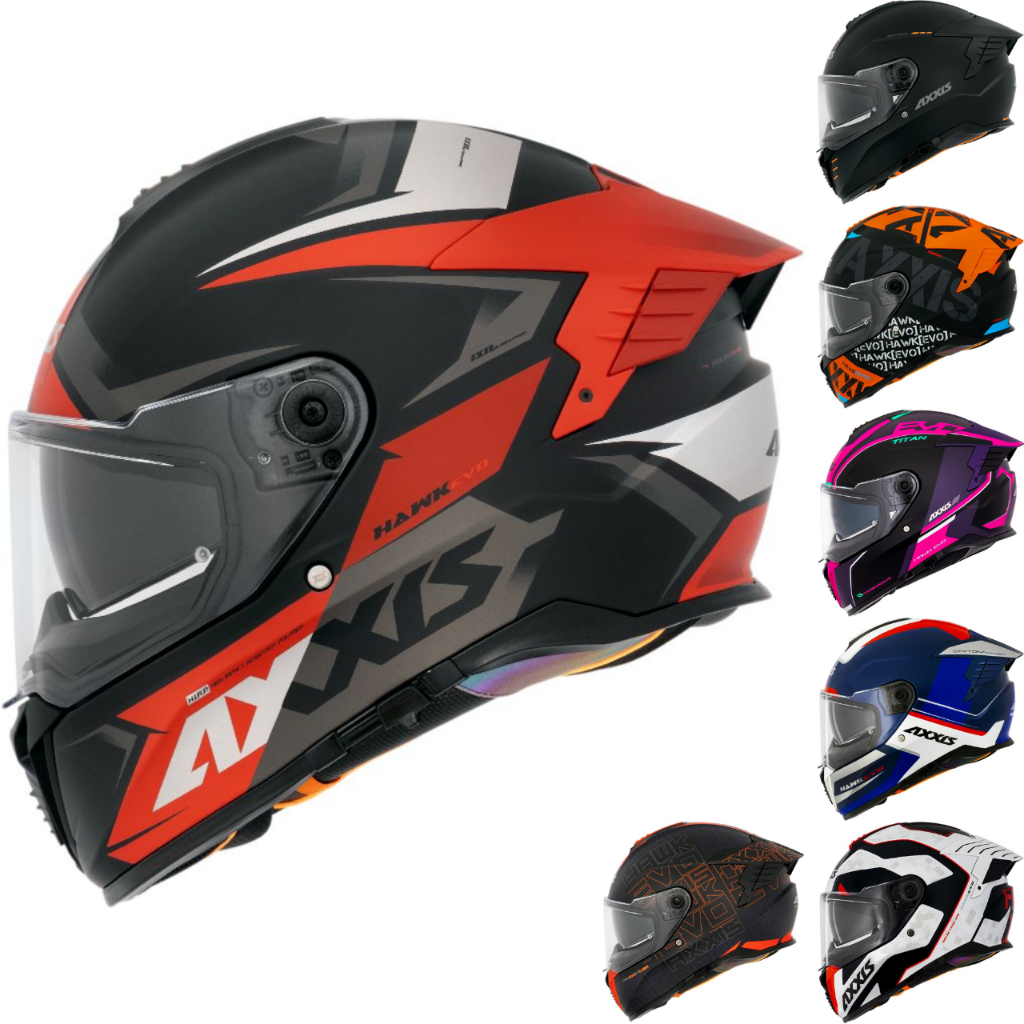 Capacete Axxis Hawk SV Evo C/ Viseira Óculos Solar Interno Cores