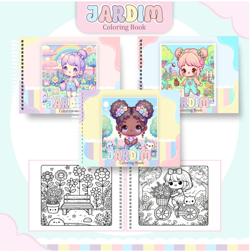Livro de Colorir Jardim Encantado | 50 Desenhos Naturais | Shopee Brasil