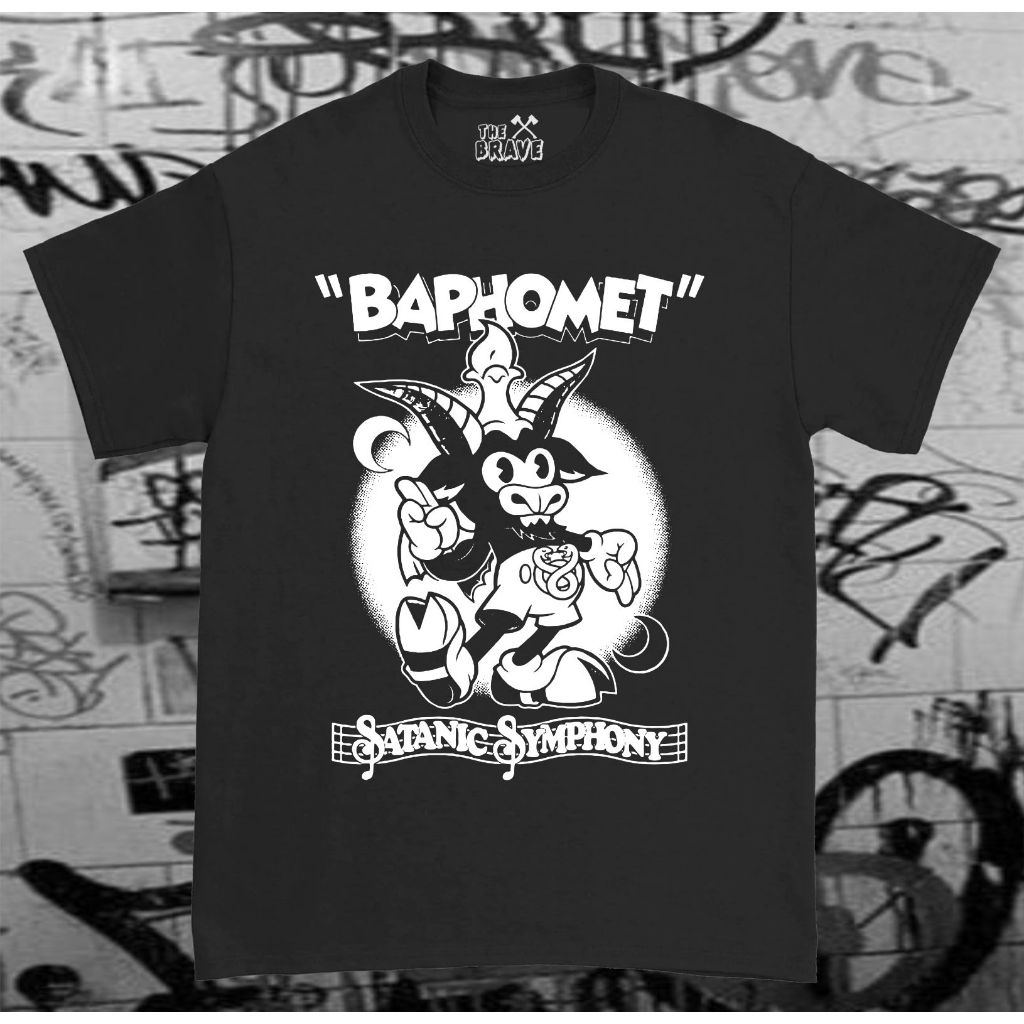 CAMISETA BAPHOMET CARTOON DEATH METAL