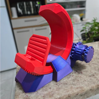 Suporte para celular ajustável com engrenagens 3D
