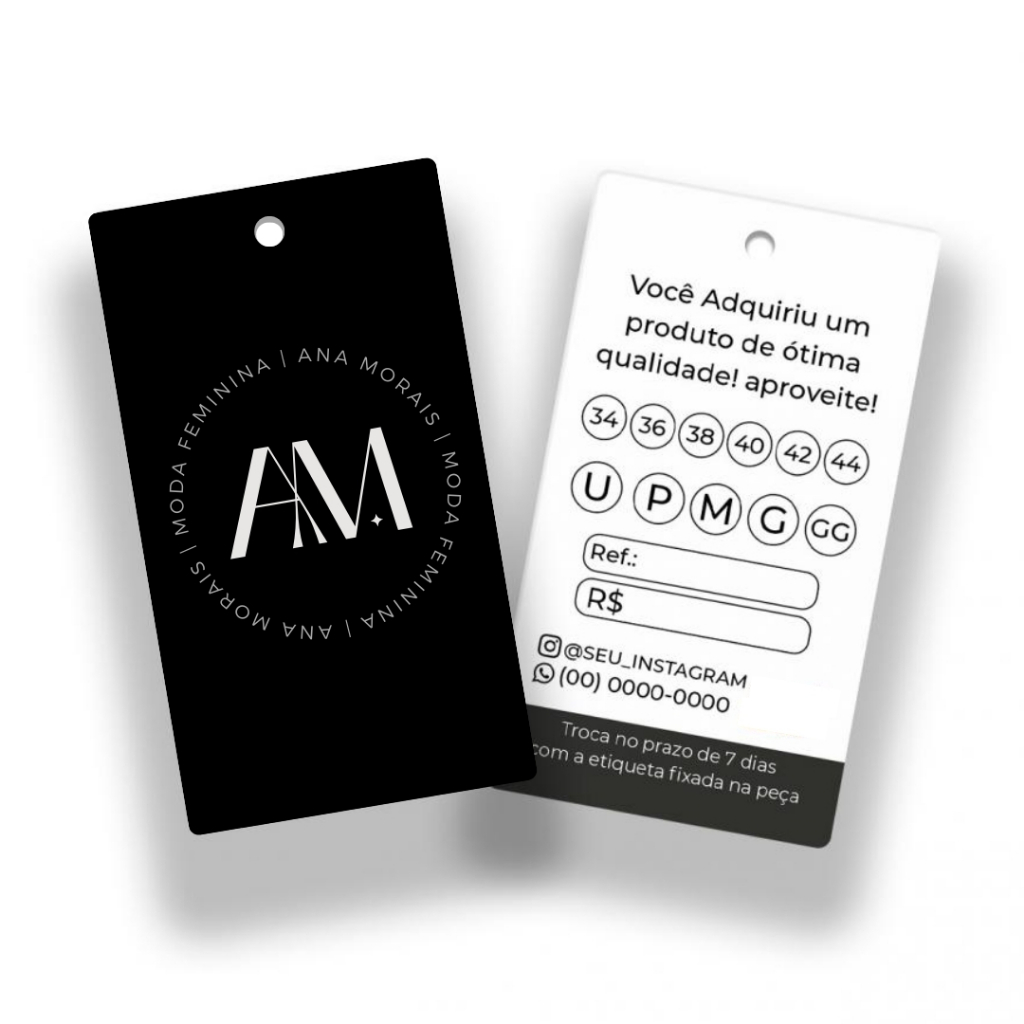 Tags Personalizadas 1000 unidades com Sua Logo e Nome para Marcar ...