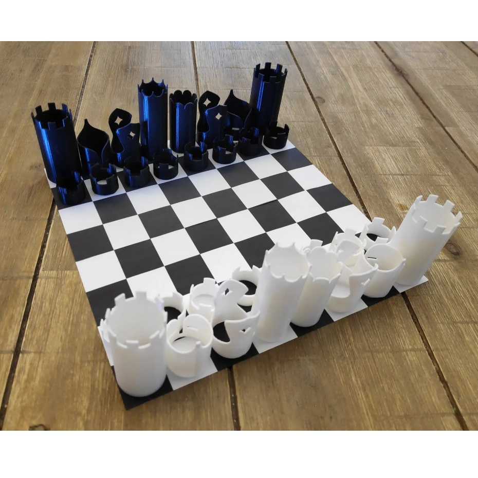 Xadrez Portátil impresso em 3D