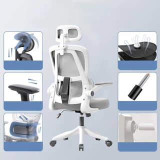 Cadeira Escritório Gamer Estudo Ergonômica Ajustável Apoio Lombar Preto/Branco/Cinza/Rosa