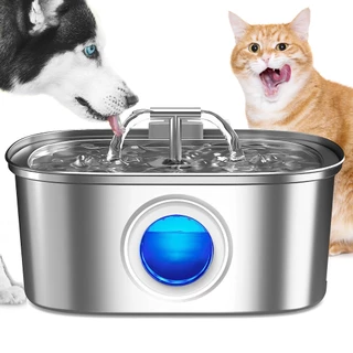 Fonte De Água Para Pet Gatos De Aço Inoxidável 3.2 L Alta qualidade