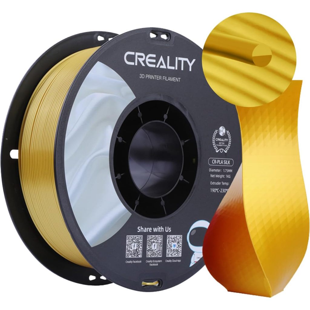 Filamento 3D Creality Cr-silk Ouro / Dourado 1Kg | Shopee Brasil