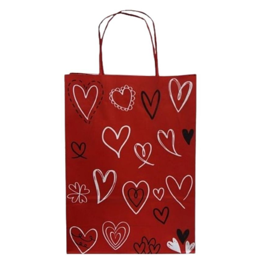 10 UN SACOLINHAS SURPRESAS LEMBRANCINHAS SACOLA AMOR LOVE MAES NAMORADOS CORAÇÃO 17,5X8,5X21,5CM em Oferta na Shopee