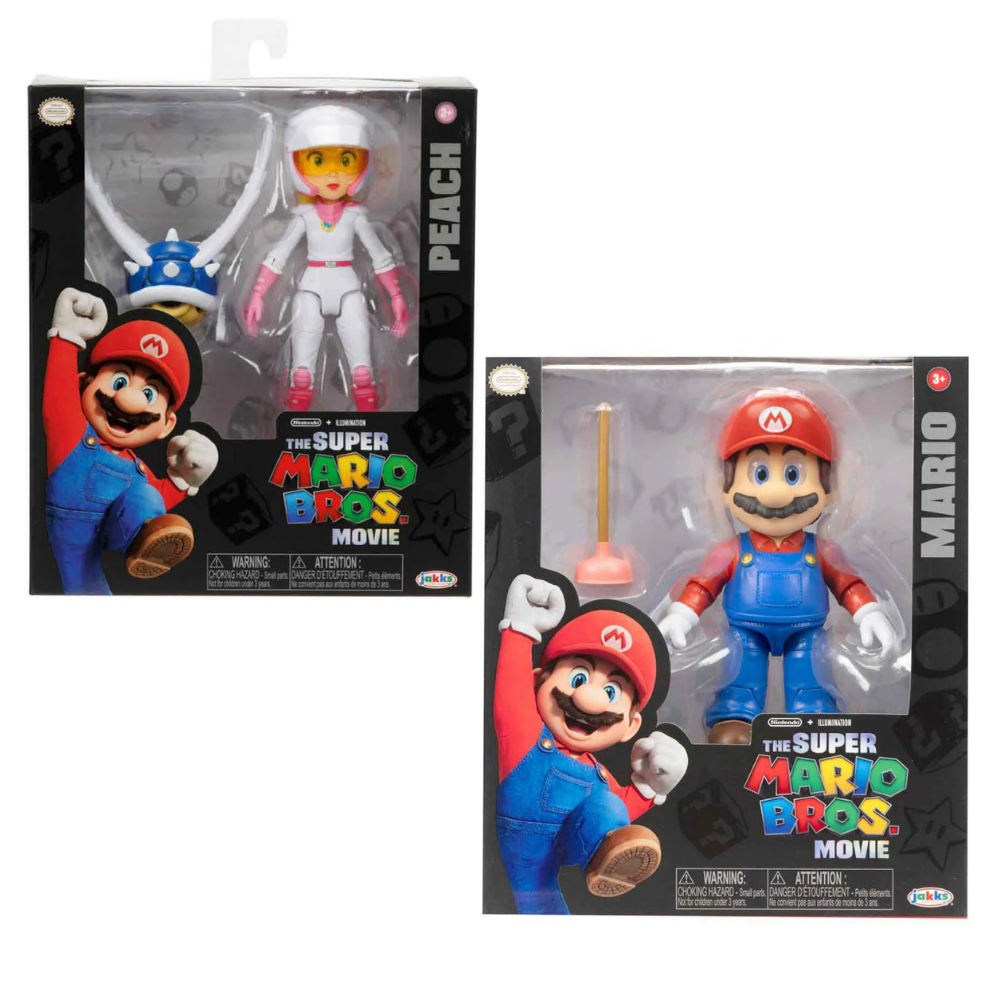 Bonecos Super Mario e Peach de 12cm com 1 Acessório e 16 Articulações - Sunny Brinquendos em Oferta na Shopee