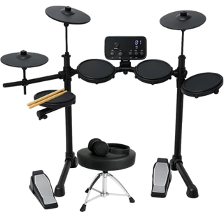 Bateria Eletrônica Groove Drums Edg100 4 Pads 3 Pratos + Banco + Fone em Oferta na Shopee