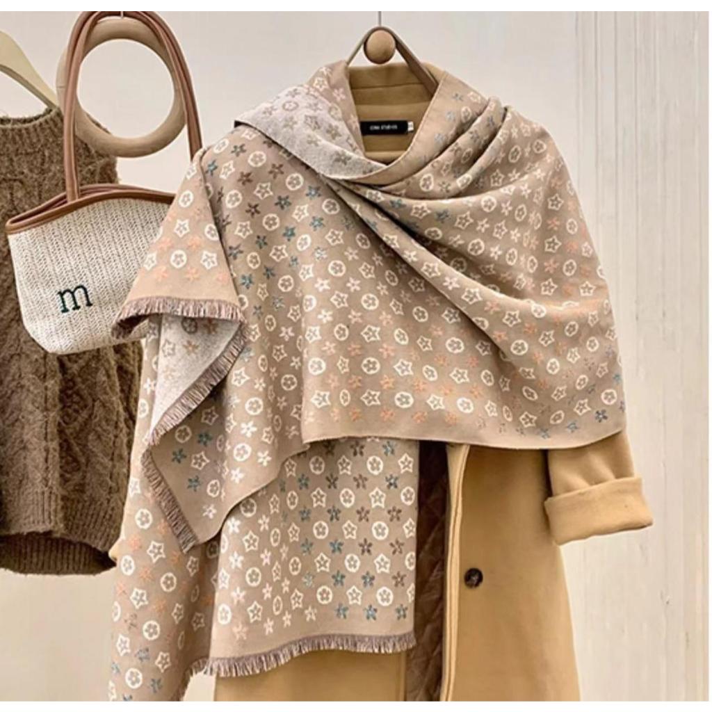 Cachecol Feminino Grande Moda Europa Lenço Pashmina Echarpe Grosso Bem ...