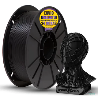 Filamento 1,75mm PETG PLA MasterPrint Premium 1Kg Cor Preto Para Impressora 3D