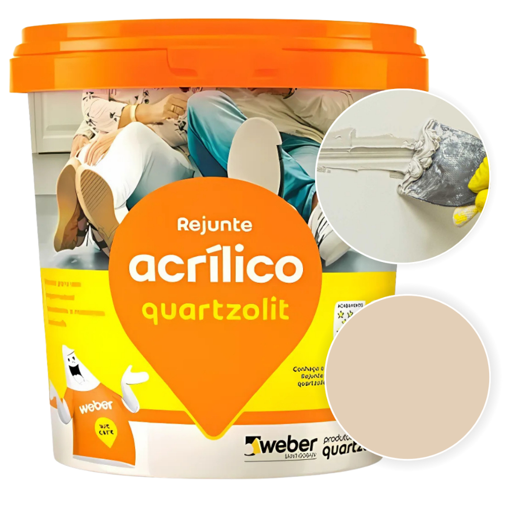 Rejunte Acrílico 1kg Bege Pisos e Paredes Pronto Uso Fácil Aplicação ...