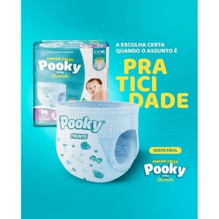 Fralda Pooky Shortinho Pants Conforto, Alta Absorção e Fácil de Vestir Tam M com 72Un pacotão promoção