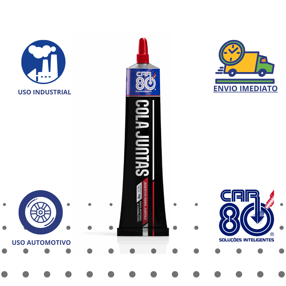 Kit Cola Junta Silicone Adesivo Alta Temperatura Motor Câmbio 75g Car80 ...