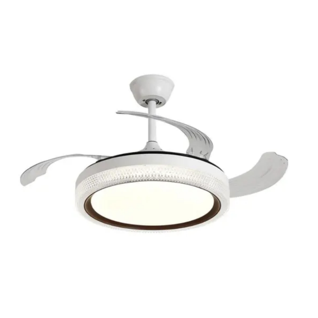 Ventilador De Teto Led Retrátil Luxo Com Controle Remoto | Shopee Brasil