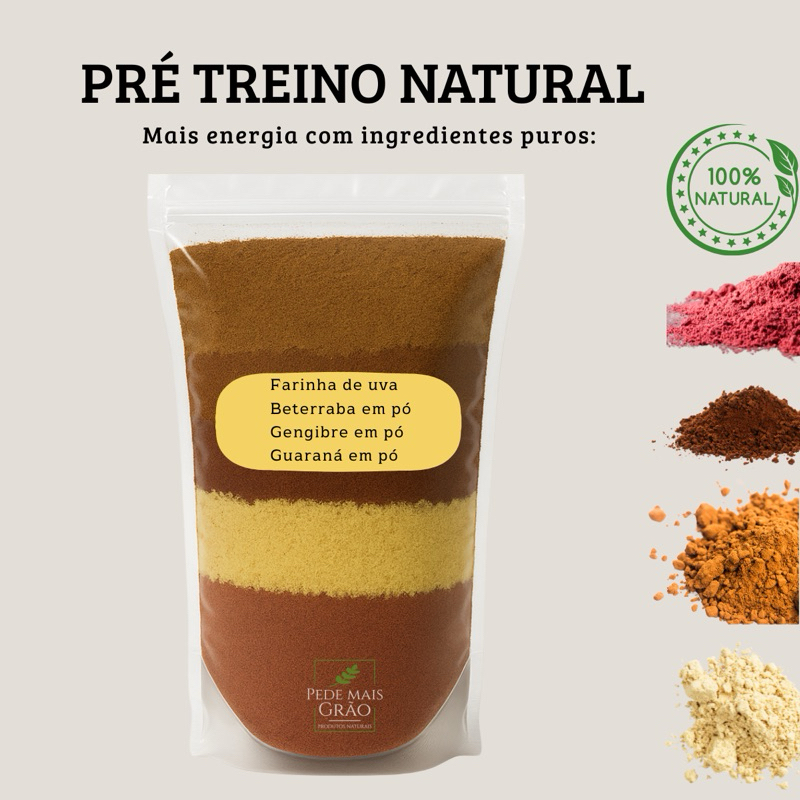 Mix Energético Natural em Pó | Guaraná, Gengibre, Beterraba e Uva ...