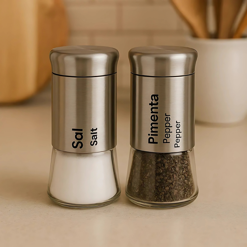 kit-2-porta-tempero-saleiro-pimenteiro-gourmet-em-vidro-a-o-inox-com