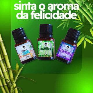 Kit com 3 ou 1 Essências de 20ml Casa Limpa, Bambu e Floral Fantasia Para Difusores e Umidificadores!