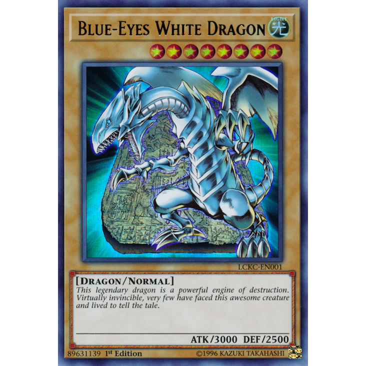 Blue-Eyes White Dragon LCKC-EN001 Ultra Rare 1st Edition | Shopee