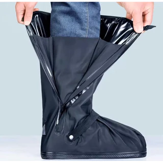 bota Galocha Impermeável Polaina Unissex para Chuva Motoqueiro | Cobre Sapato Borracha Antiderrapante