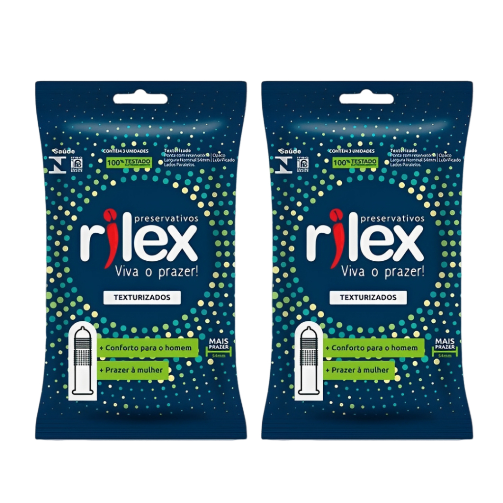 Preservativo Camisinha Rilex Texturizado Pacote 6 Unidades