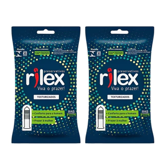 Preservativo Camisinha Rilex Texturizado Pacote 6 Unidades