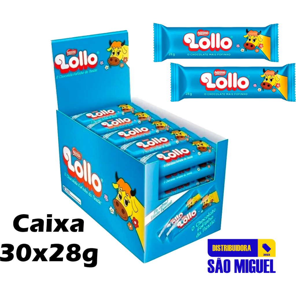 Lollo Chocolate 30x28g Caixa 840g Nestle | Shopee Brasil