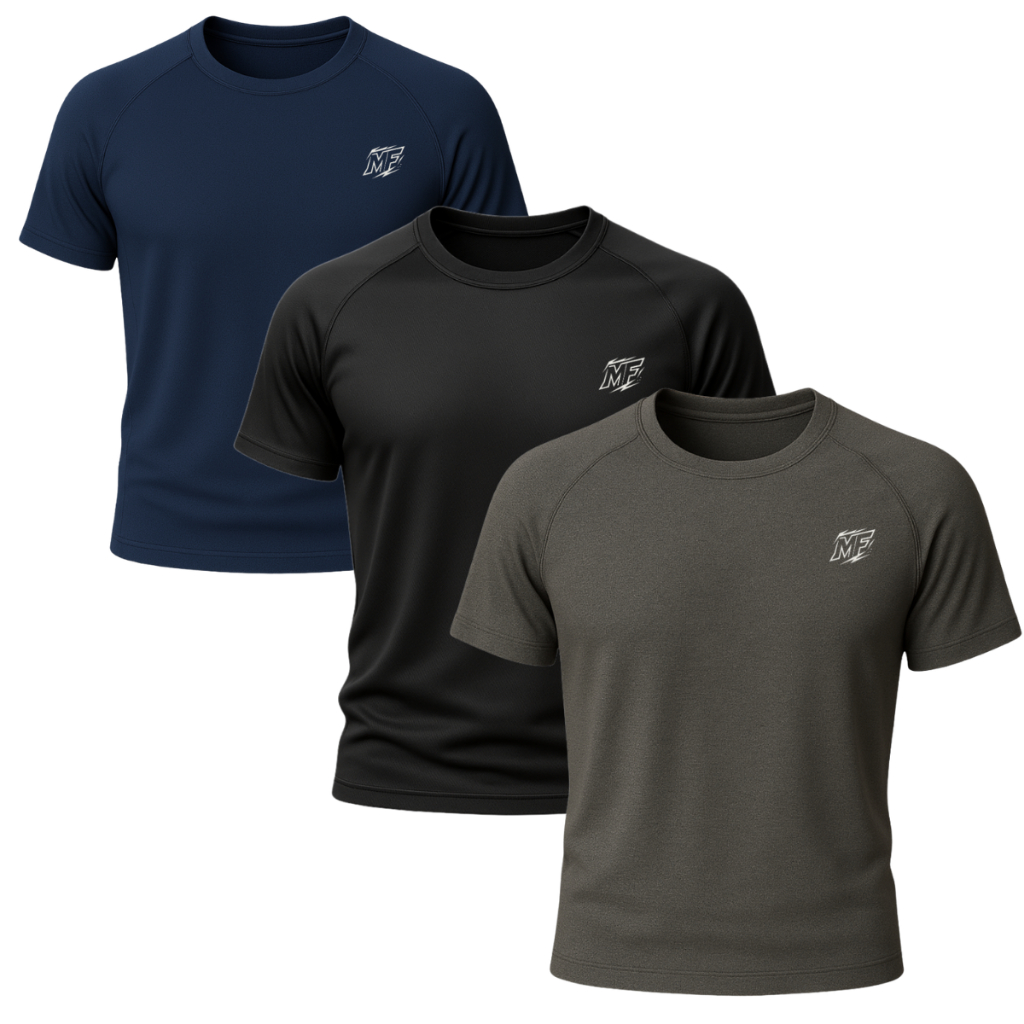 Kit 3 Camisetas Dry Fit Masculina - Casual - Treino - Academia - Esportes - Exercícios - Corrida
