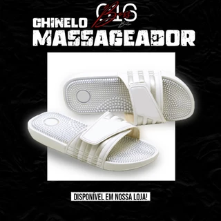 CHINELO/SANDÁLIA SLIDE MASSAGEADOR VELCRO AJUSTÁVEL EXCLUSIVO [IMPERDÍVEL]