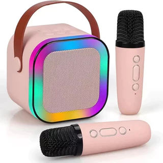 Infantil Caixa De Som C/ Microfones Criança Karaokê Brincadeiras em Família Bluetooth 5.0 Karaokê Luzes led em Oferta na Shopee