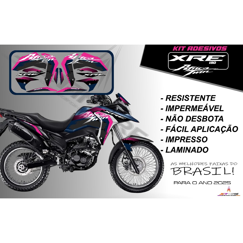 Kit de Adesivos XRE 190 2025 – Edição Africa Twin | Shopee Brasil