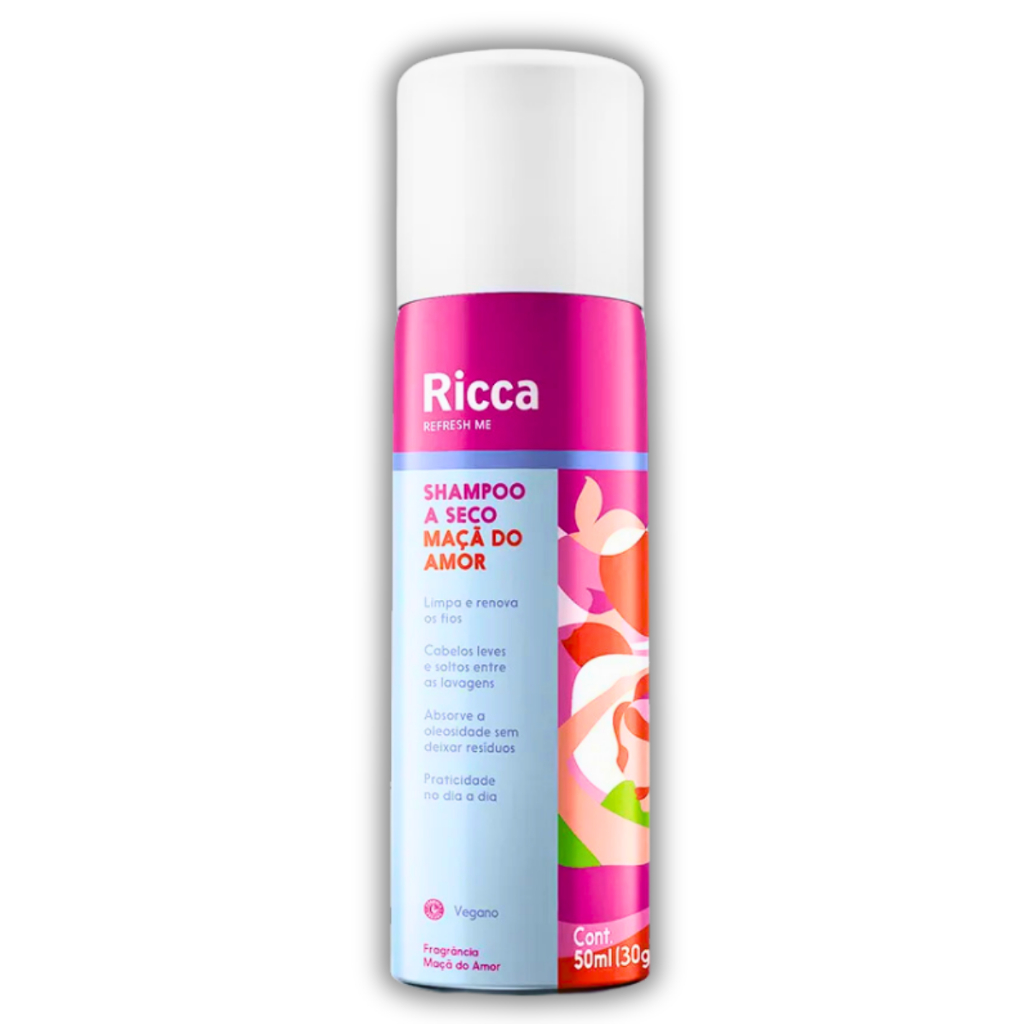 Shampoo a seco Ricca 50ml Maça do Amor Belliz | Shopee Brasil