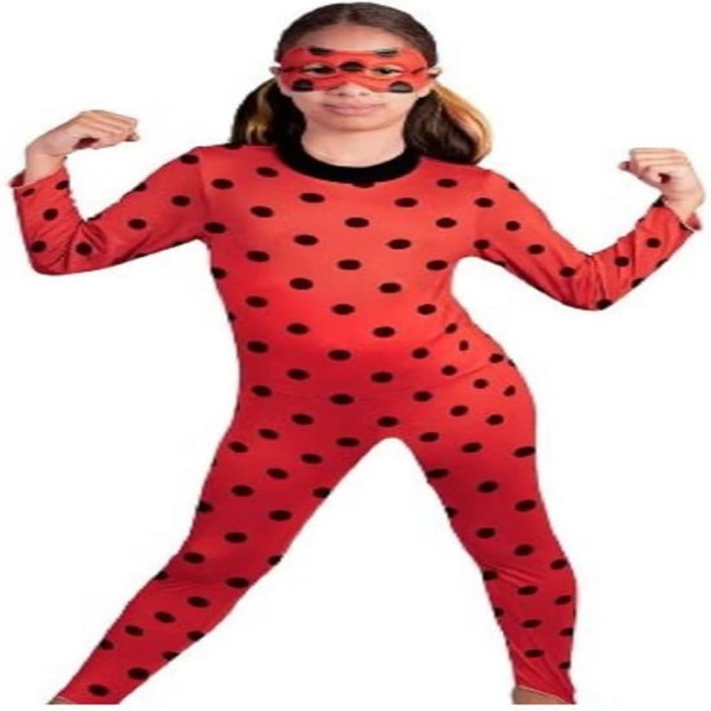 Fantasia Carnaval Festa Ladybug Infantil Longa Com Máscara | Shopee Brasil