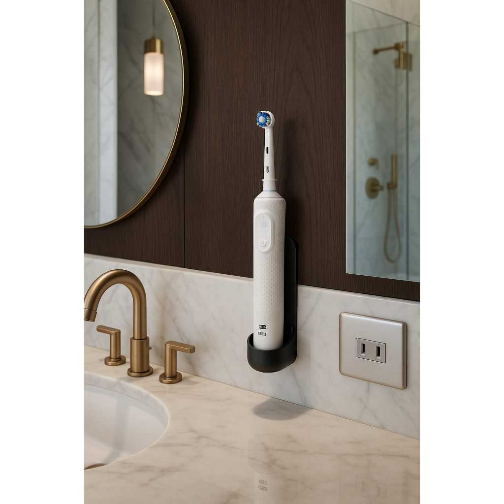Suporte Porta Escova de Dente Elétrica - Fixação na Parede | Shopee Brasil