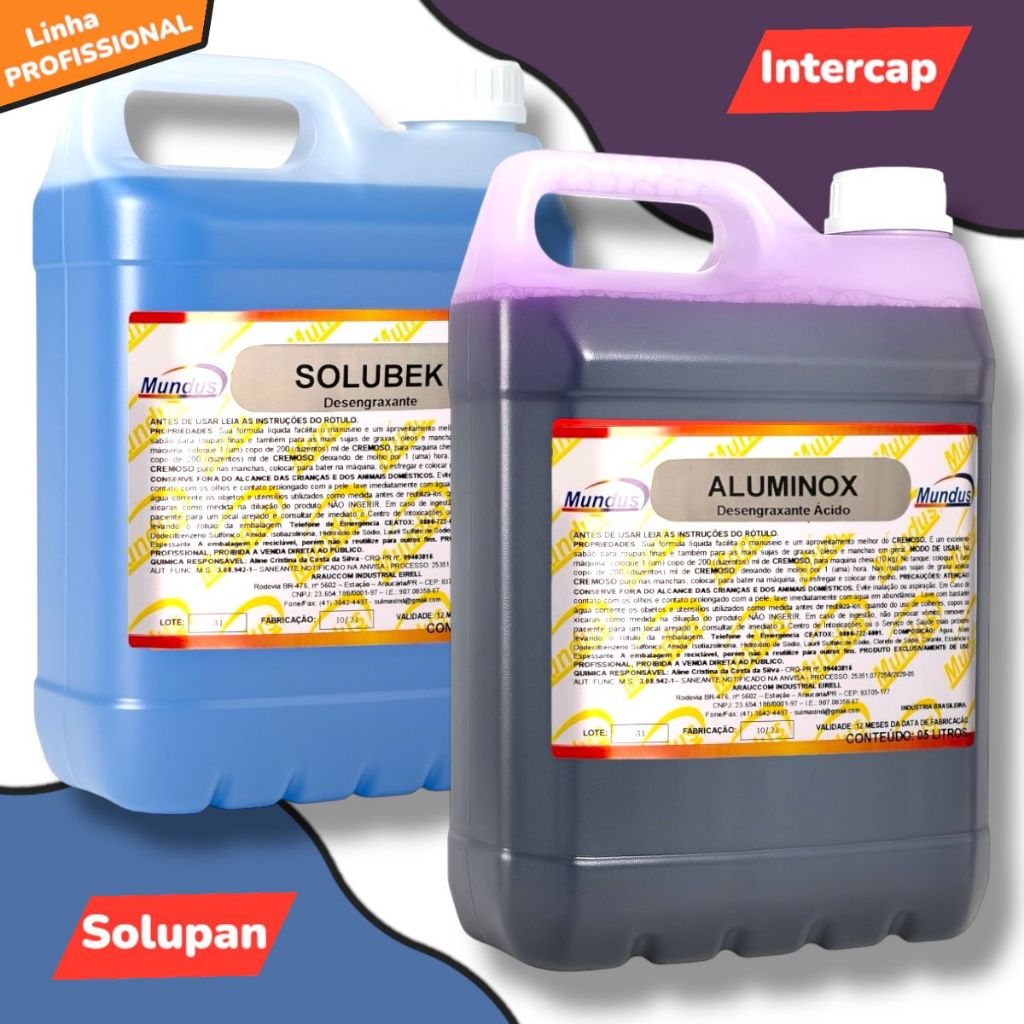 Solupan Intercap desengraxante concentrado profissional Mundus 5 L ...