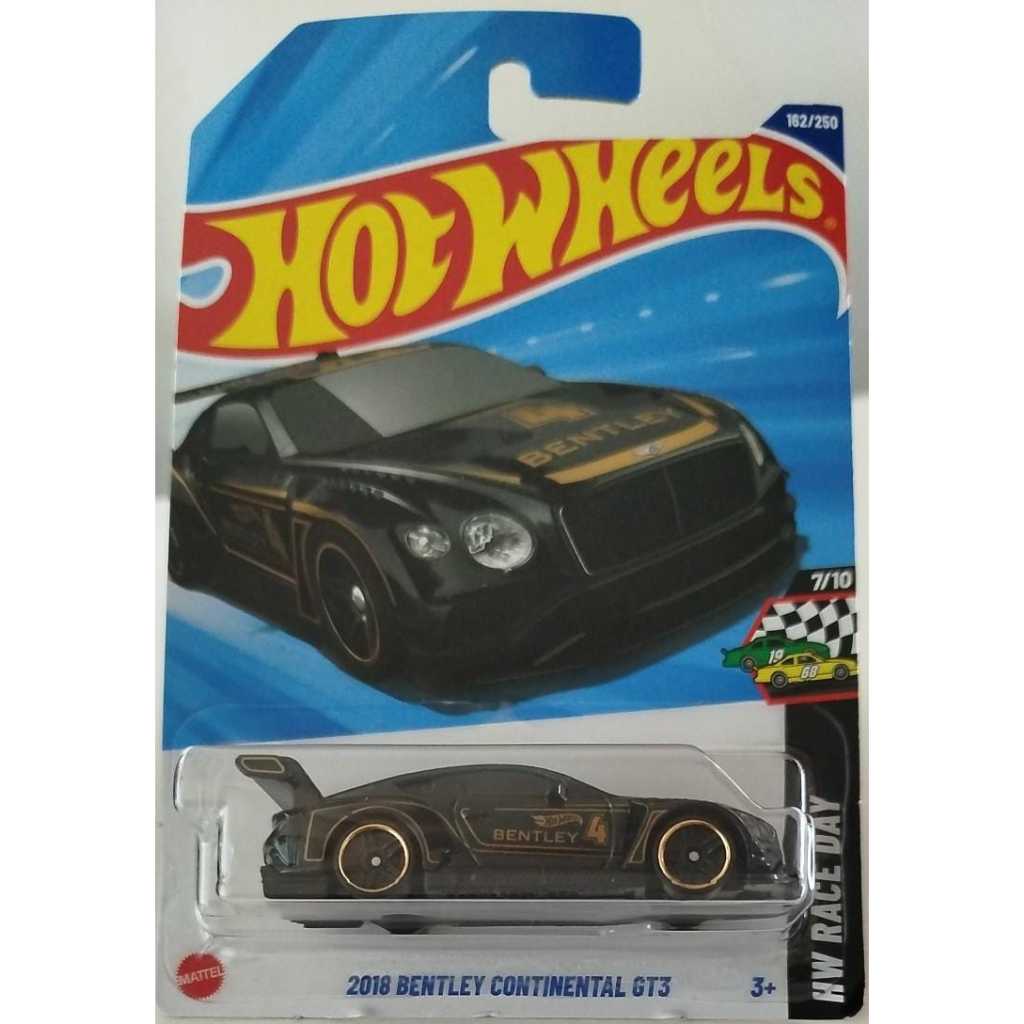 Hot Wheels Bentley Continental GT3 2018 - Carte Courte, Or, Modèle 2025, Neuf Sous Blister