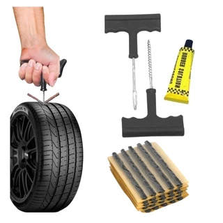 Kit Ferramenta Com 25 Remendo Para Reparo De Pneu Carro / Moto em Oferta na Shopee