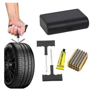 Kit Ferramenta Com Estojo 25 Remendo Para Reparo De Pneu Carro / Moto em Oferta na Shopee