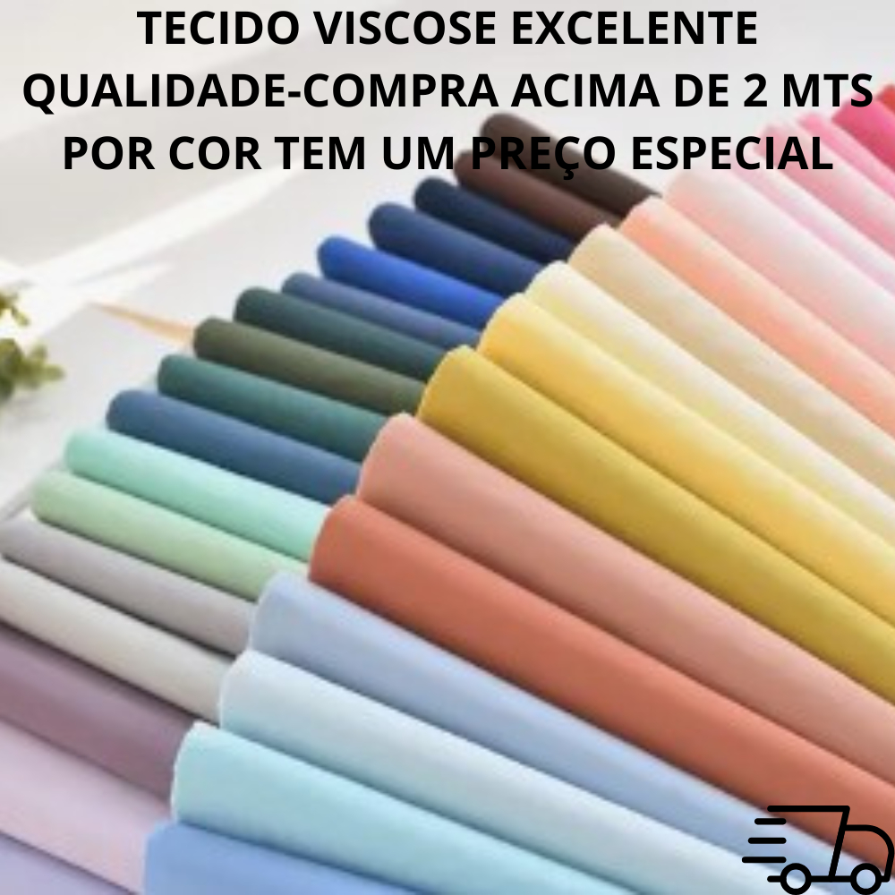 Tecido Viscose lisa 1 ou 2 metros x 1.47 largura. Várias cores. Preço ESPECIAL em Oferta na Shopee