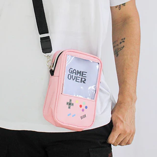 Bolsa Ita Bag Game Over Transversal Rosa Roxo