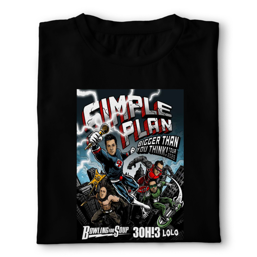 Camiseta Simple Plan Bigger Than You Think Tour 2025 Banda de Rock