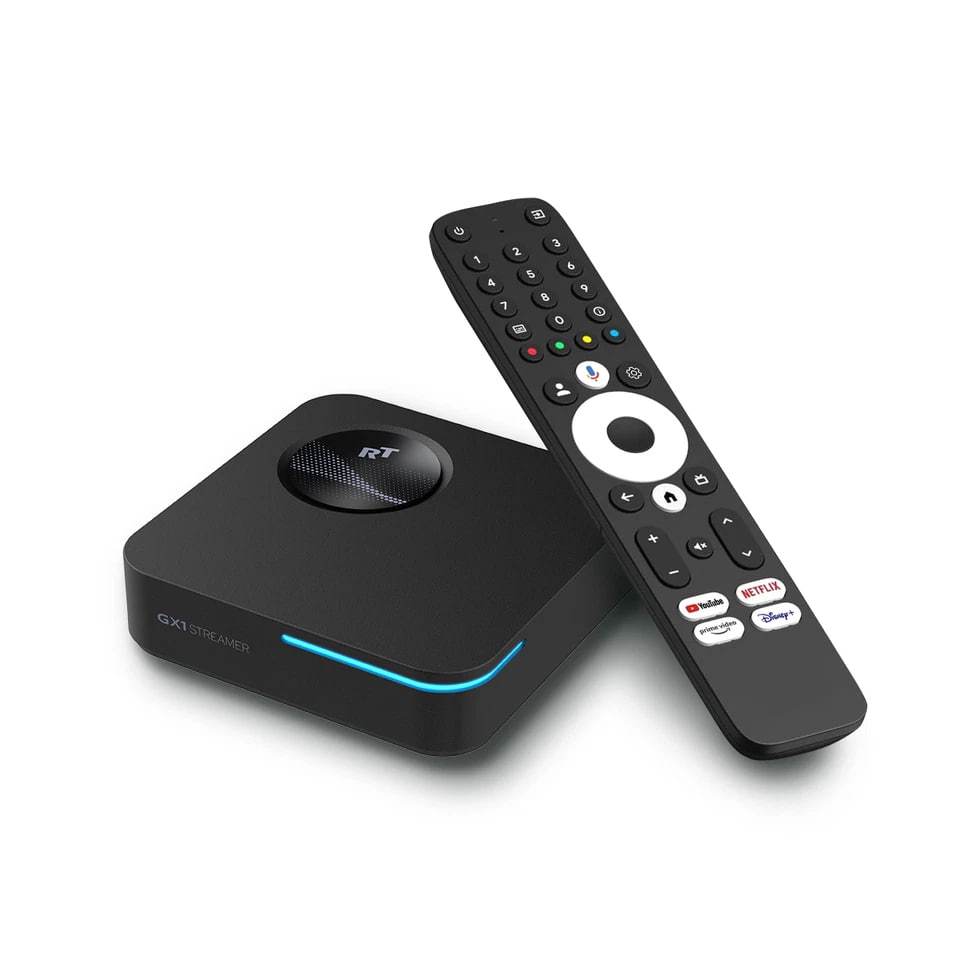 RockTek GX1 UHD Chromecast Google TV Integrado 4GB 32GB Realtek1325 Dolby Atmos 2T2R Wifi6 BT5.2